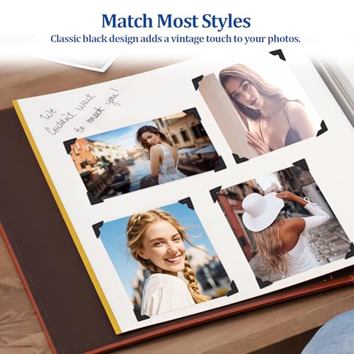 image for YFANITI Photo Corners Self Adhesive,120 PCS Self-Adhesive Photo Corner