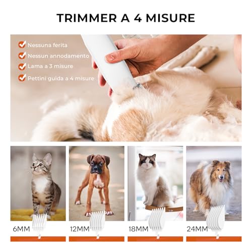 Kit Toelettatura Per Animali Carepet Petgrooming 6-IN-1, Dryer - 6