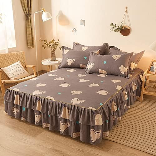 Konsilsa Dust Ruffled Bed Skirts, Queen King Size Single Size Coverlet Pleated Dust Ruffle Bedspread Drop Bedspread (Color : C, Size : 120x200cm(47x79inch))
