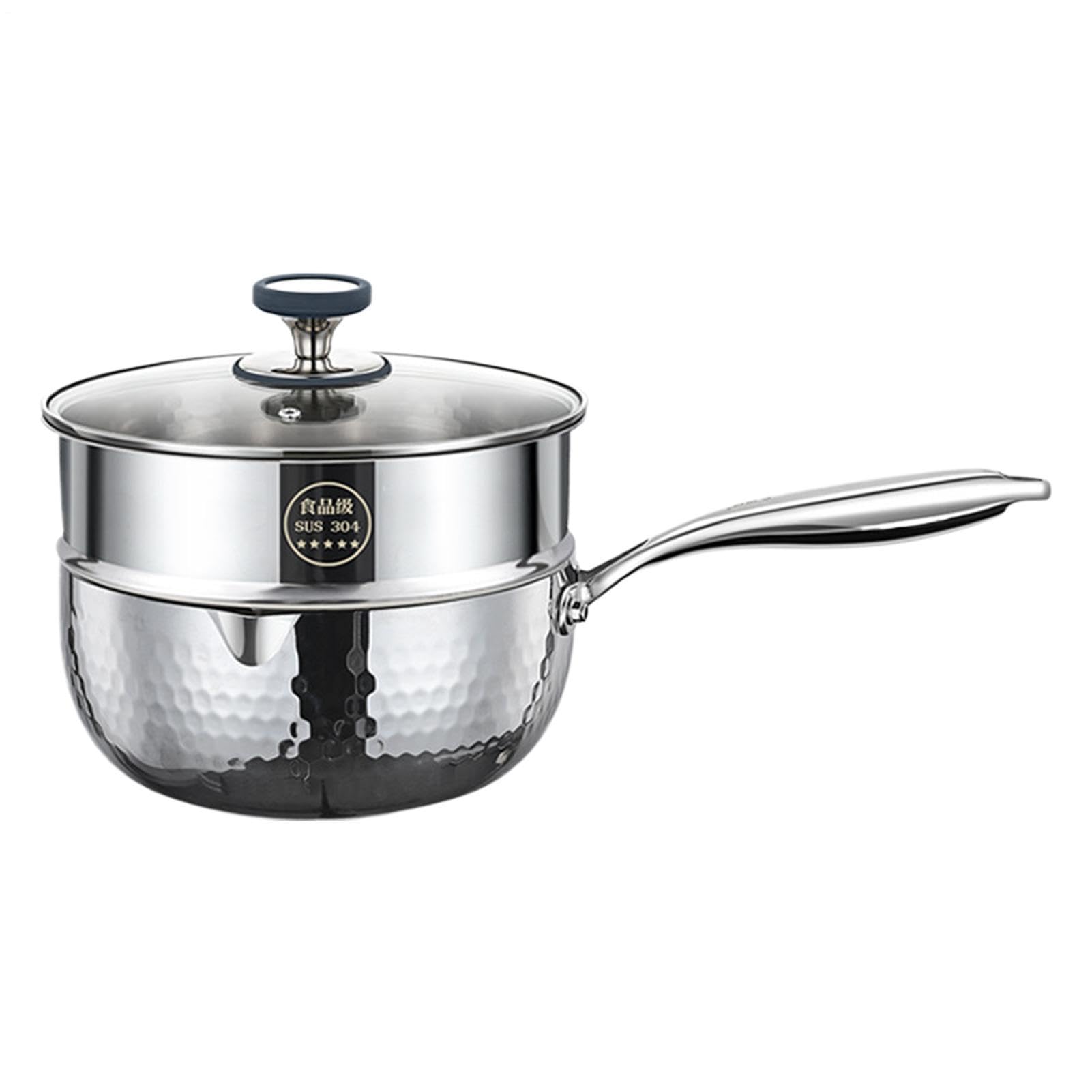 Casseruola Con Coperchio Pentola Antiaderente Con Coperchio E Manico | Pentola A Vapore Da Cucina Non Rivestita Per Cucinare, Friggere, Sobollire, Bollire, Zuppe, Pasti Sani, Compatibile Con