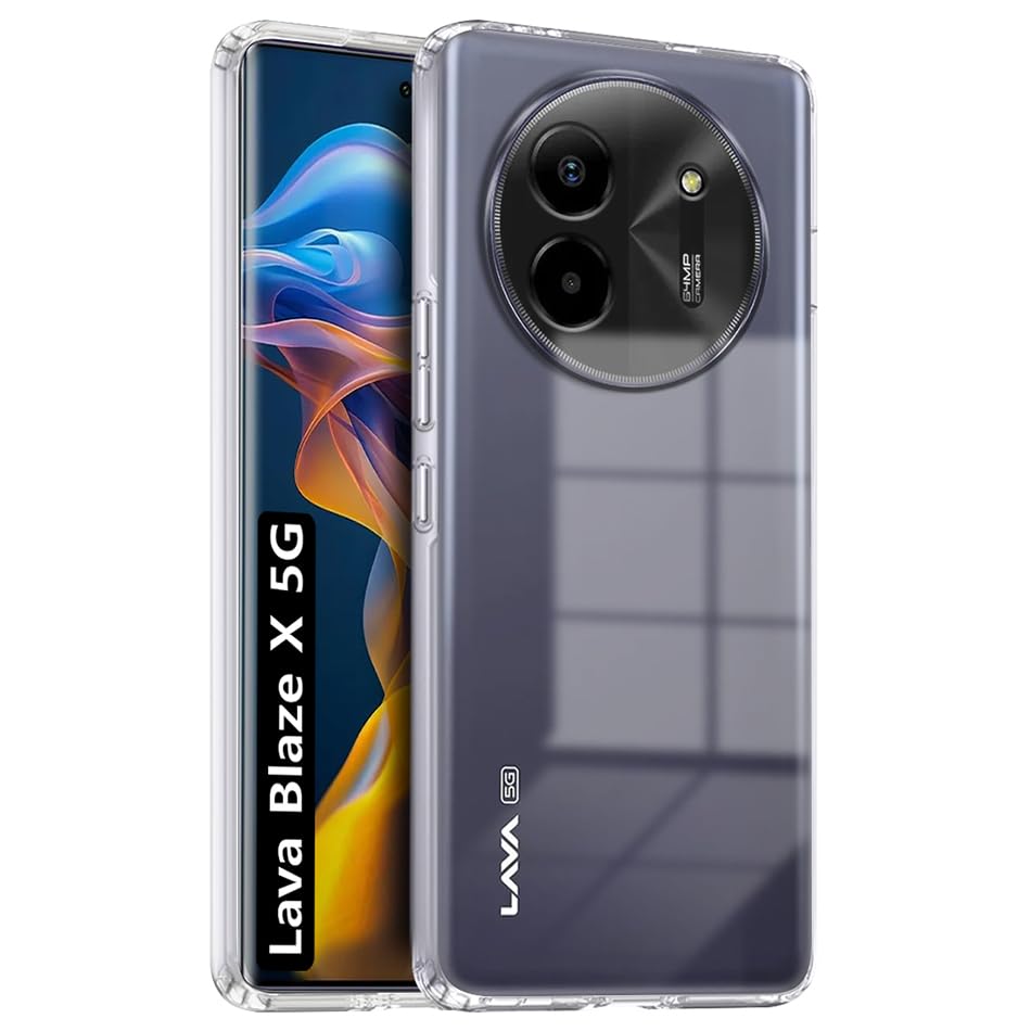 Fashionury Shockproof Crystar Clear Back Case Cover for Lava Blaze X 5G | Transparent Back Cover | Raised Bumps for Camera & Screen Protection for Lava Blaze X 5G (B0DHQQC5GK) Amazon Price History, Amazon Price Tracker