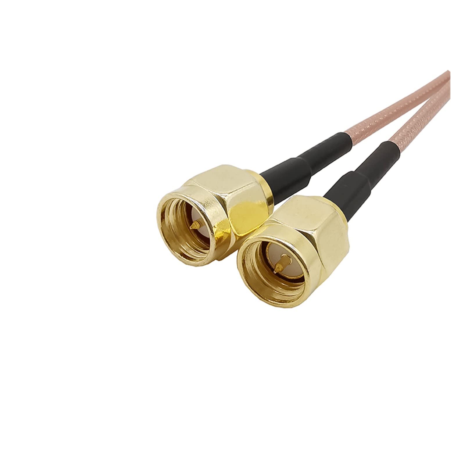 Demasiado 2 szt. podwójna 2 x wtyczka męska SMA do żeńskiego złącza grodziowego SMA typ Y RG316 kabel antena rozdzielacz łącznik (kolor: 10 cm)
