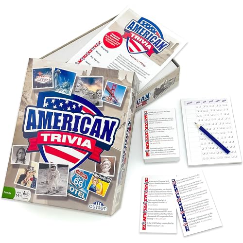 American Trivia juego de cartas para mayores de 14 años miniatura 5