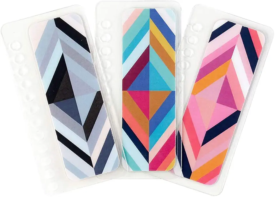 Acessórios de designer Erin Condren - Marcadores de página com encaixe - Oh So Retro, pacote com 3 Compatível com Erin Condren Spiral Notebooks, Planners ou Agendas