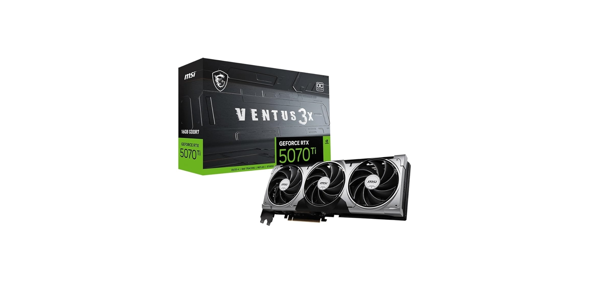 Amazon.com: MSI GeForce RTX 5070 Ti 16G Ventus 3X OC Graphics Card