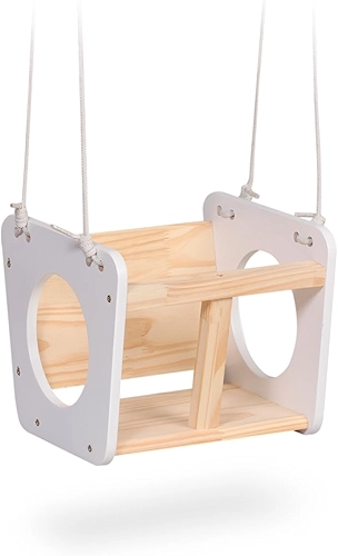 Balanço Infantil Cadeirinha Corda Nylon Madeira Resistente