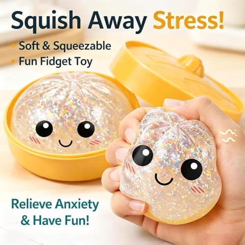 Image of DaMpLiNg Squishy Ball | DaMpLiNg Squishy Mystery Box | Cute Big DaMpLiNg Stress Ball | Fidget Sensory Toy for Adults Anxiety Relief | (PiC of 1 Multi - Colour)