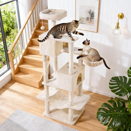 Torre para Gatos de Interior 66 Pulgadas con Rascador miniatura 2