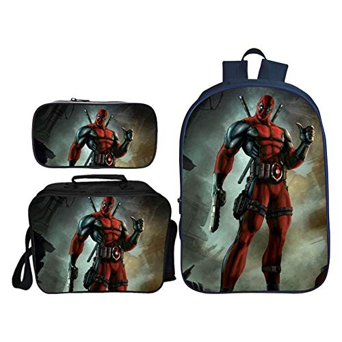 Mochilas para Niños Impresa De Deadpool   Bolso Messenger   Paquete Combinación Estuches