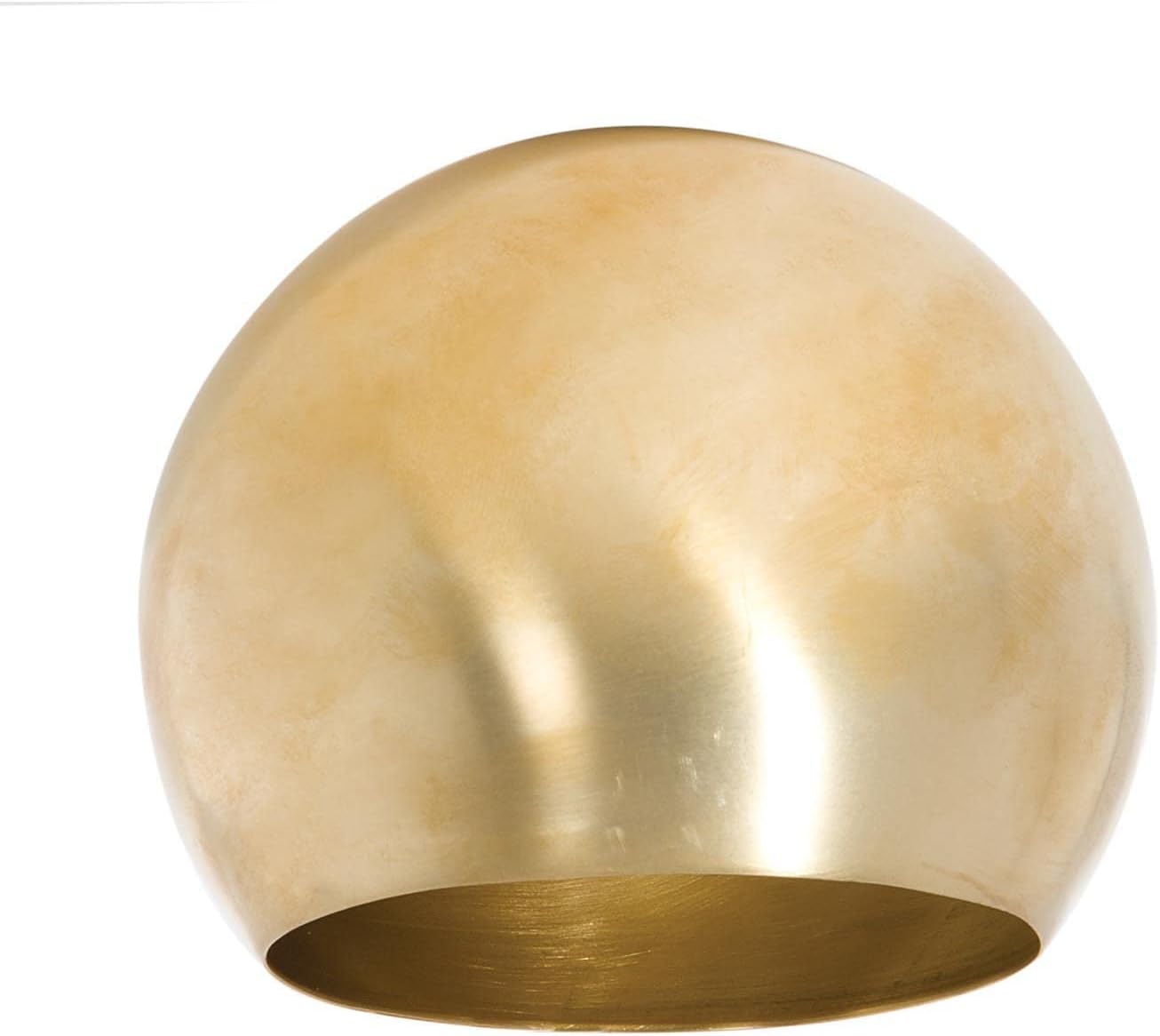 B&P Lamp® Unfinished Satin Brass Eyeball Shape Shade, 4 Inch Diameter