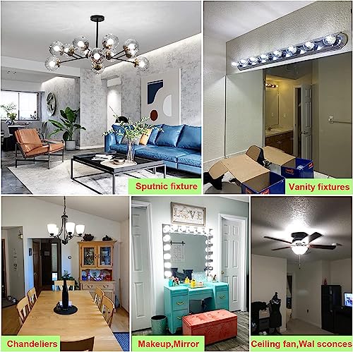 Image of Frosted E26 Led Bulbs 75 Watt A15 Dimmable E26 Light Bulb 4000K Daylight E26 Edison Light Bulbs 8W AC120V 800LM A15 Bulb for Ceiling Fan,Fridge,Wall sconces,Desk lamp, Pack of 6