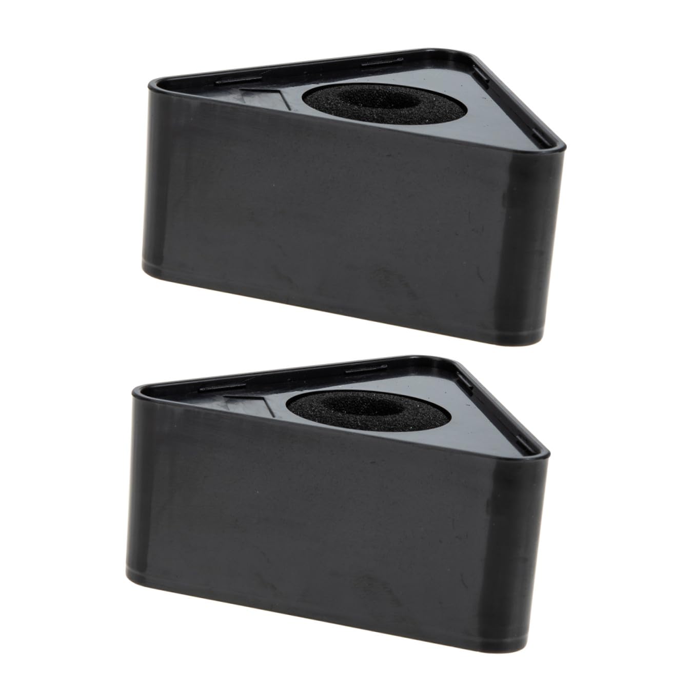 Alipis 2pcs Abs Triangular Microphone Logo Flags, Black Small Mic Logo Flag Station for Interview and Reporting, Sturdy Microphone Stand Accessories for Broadcast Use
