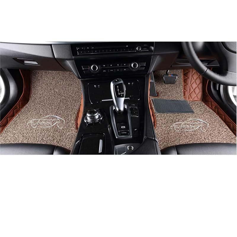 Image of 7D Car Foot Mat for Audi A5 (2 Door, 2018) | Tan Beige with Beige Curly