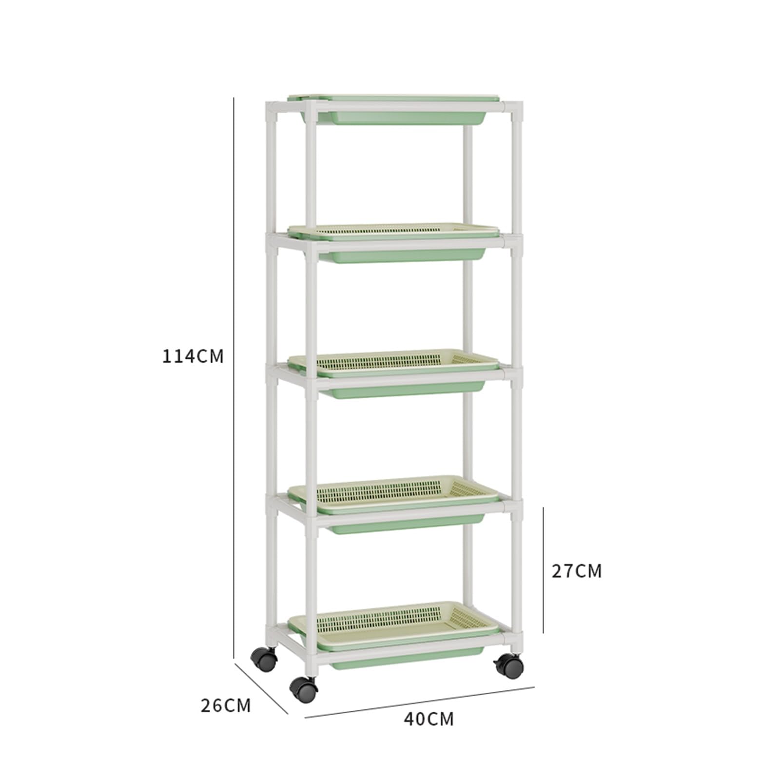 Sistema de cultivo hidropónico con estante de metal y ruedas, bandeja de plantación cifrada, ideal para patio, patio trasero o cocinas