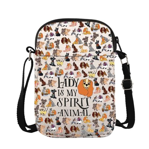 Lady Crossbody Bag Dog Lady Fans Gift Lady Is My Spirit Animal Gift