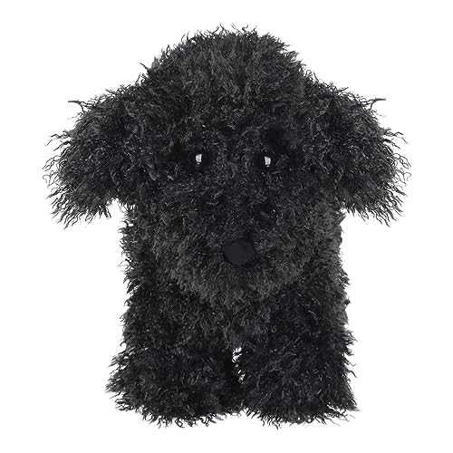 Apricot Lamb Stand Pudel Plüsch Spielzeug Plüschtier für Mädchen, Jungen & Babys Dog Puppy Flauschiger Stofftier zum Spielen Gemütliches Schmusetier Plüsch Hund schwarz