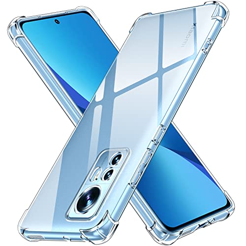 IVoler Cover Per Xiaomi 12 Lite 5G + 3 Pellicole Vetro Temperato – Custodia Antiurto Trasparente Con Paraurti In TPU Morbido, Ultra Sottile