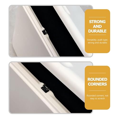 Miniatura 3 de Bloqueo de cubo de basura, 40 unidades, hebillas de cubo de basura con autobloqueo, prensa de repuesto tipo pulsador (negro y blanco)