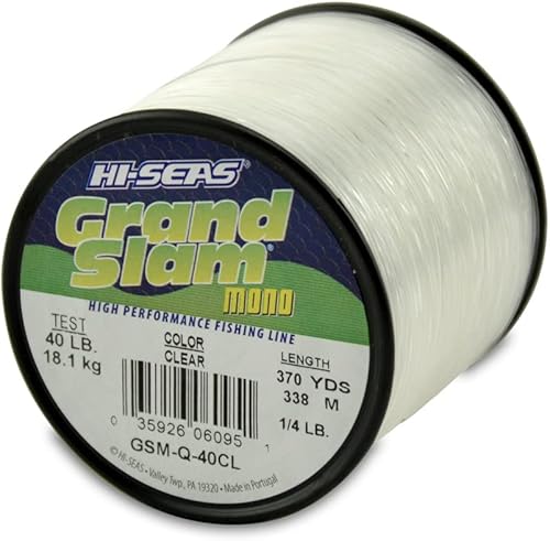 Miniatura 36 de HI-SEAS Línea de pesca de monofilamento Grand Slam - Fuerte y resistente a la abrasión en transparente, rosa, verde, azul humo, amarillo