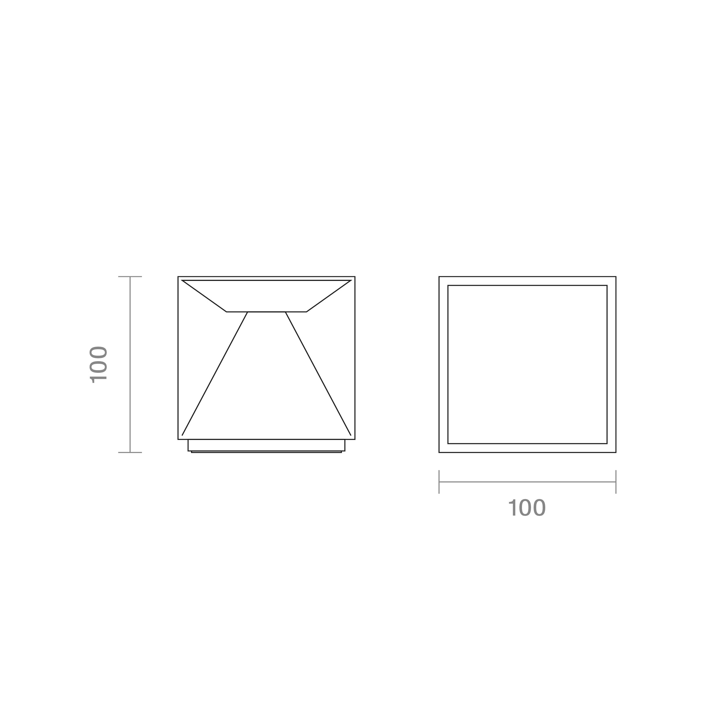 SIGOR Nutalis - Lampada da tavolo a LED dimmerabile, a forma di cubo, per interni ed esterni, IP54, resistente agli spruzzi, altezza 10 cm, ricaricabile con Easy Connect Puk, durata 9 ore, bianco neve