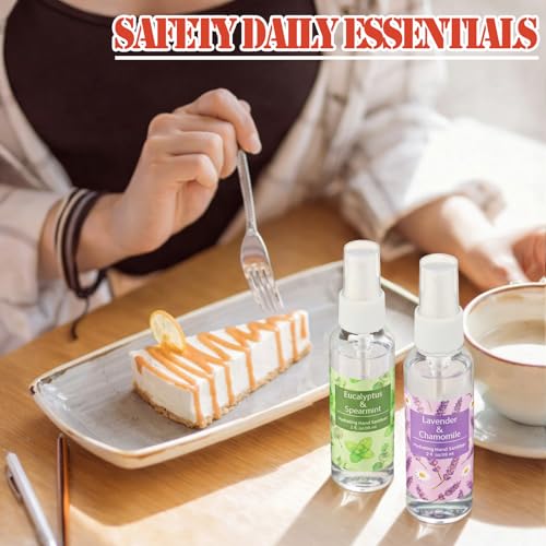 Image of 6 Pcs Hydrating Hand Washing Spray Scented Hand Washing Spray Travel Size 2 Fl oz Portable Pocket Bottle Mist Gently Cleans Dirt for Adults Office Family School Travel Sensitive Skin