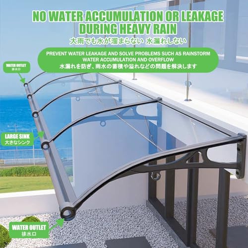 Auvent transparent pour porte extérieure : évitez les infiltrations au balcon - 6