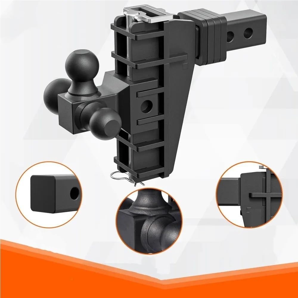 OUTMX Hook Hitch Trailer Hitch Drop 2in Tow Ball Mount in Trailer Parts