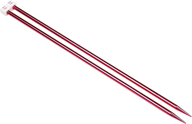 Coopay Knitting Needles 6.5mm x 35cm, Metal Knitting Pins Beginners Professional Knitters, Lightweight Knitting Needles for Arthritic Hands, Long Needles for Jumpers Blankets Large Projects