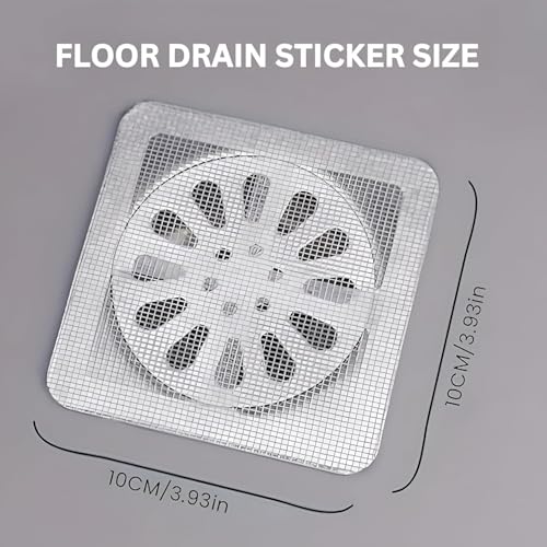 Image of Brush Sink Stopper (20 Pcs) Disposable Shower Cover Hair Catcher Shower Drain Mesh Stickers, Bathroom, Laundry, Bathtub, Kitchen Sower Drain Floor Sinks Dusting Wand for Sugar (Silver)