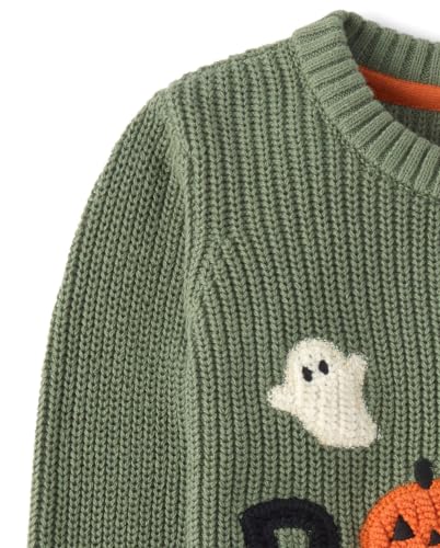Image of Gymboree Boys' and Toddler Long Sleeve Embroidered Crew Neck Pullover Sweater