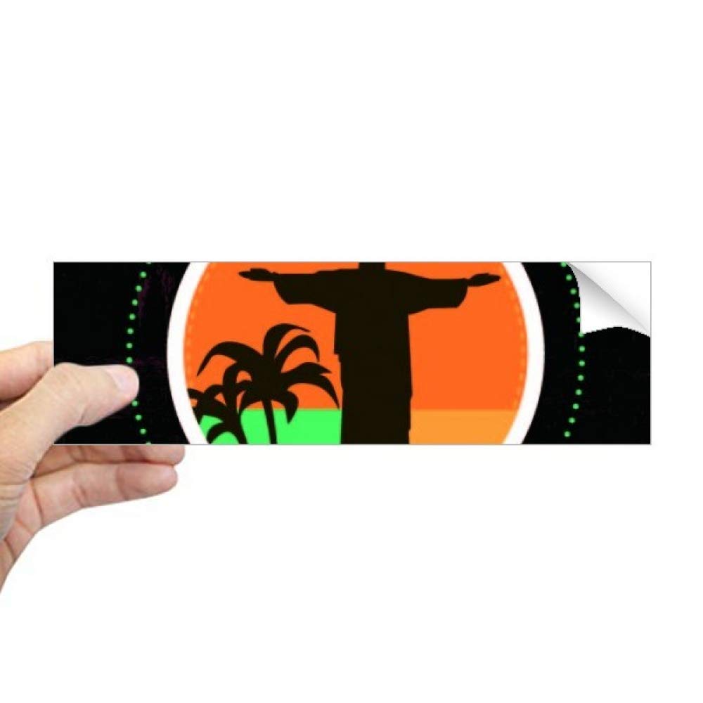 Sticker fenêtre motif Corcovado Brésil rectangulaire haute définition