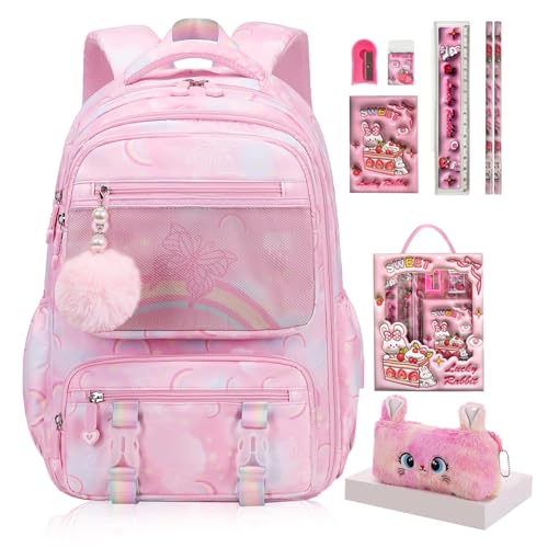 Aesthetic Kawaii Rainbow Backpack
