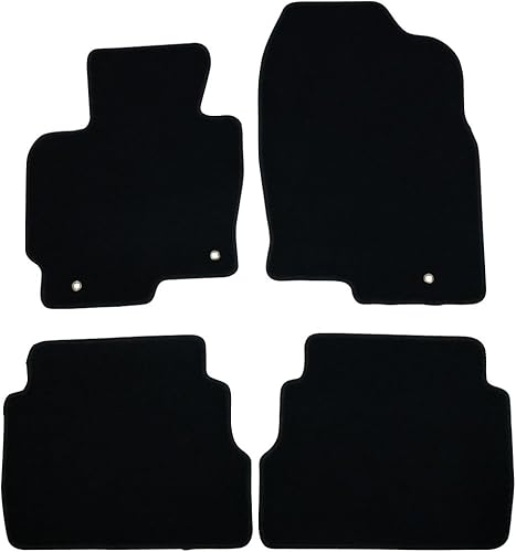 IKON MOTORSPORTS - Alfombrillas compatibles con Mazda CX-5 13-16, de nailon negro, protección de suelo