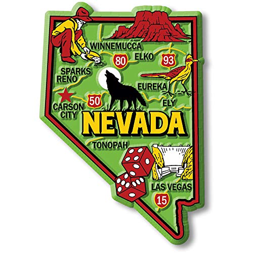 Imán Nevada Colorido de Caucho Decorativo 2.5 x 3.6 in