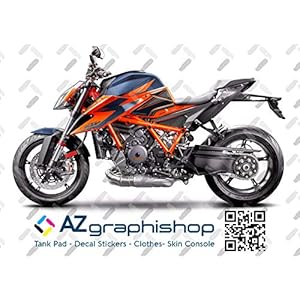Protections latérales réservoir en résine 3D compatible avec KTM Superduke 1290 R 2020 L-091 (BLUE)