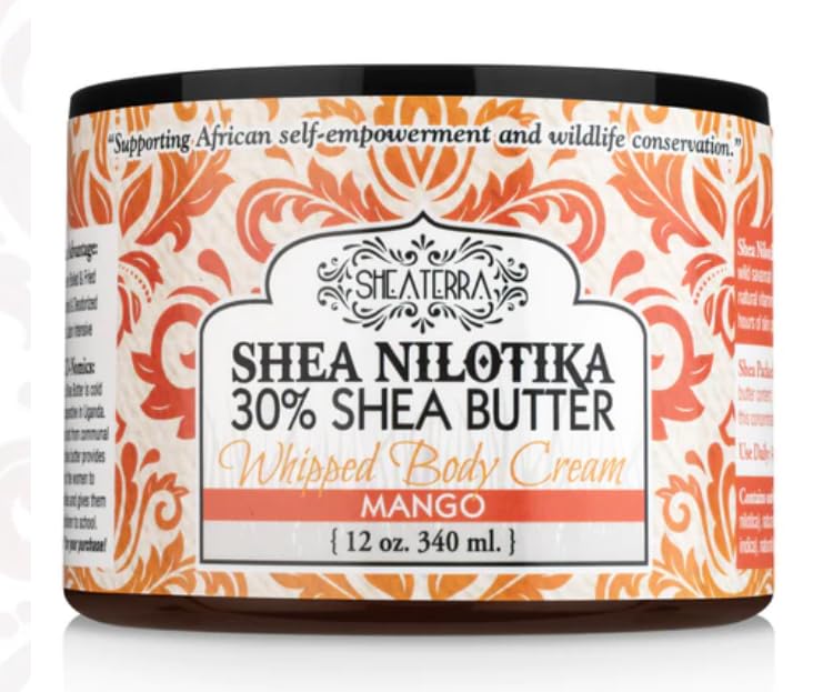 Shea Terra Whipped Body Cream Mango Shea Nilotik 30% - 12 Ounce