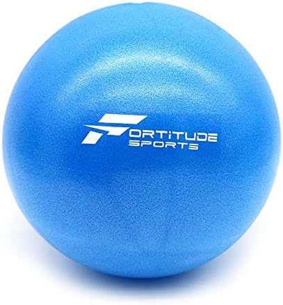 Fortitude Sports Yoga Ball 25cm | Small Soft Mini Pilates Ball for Yoga, Fitness, Core, Stability and Physical Therapy | Inflatable Mini Gym Ball With Inflation Straw