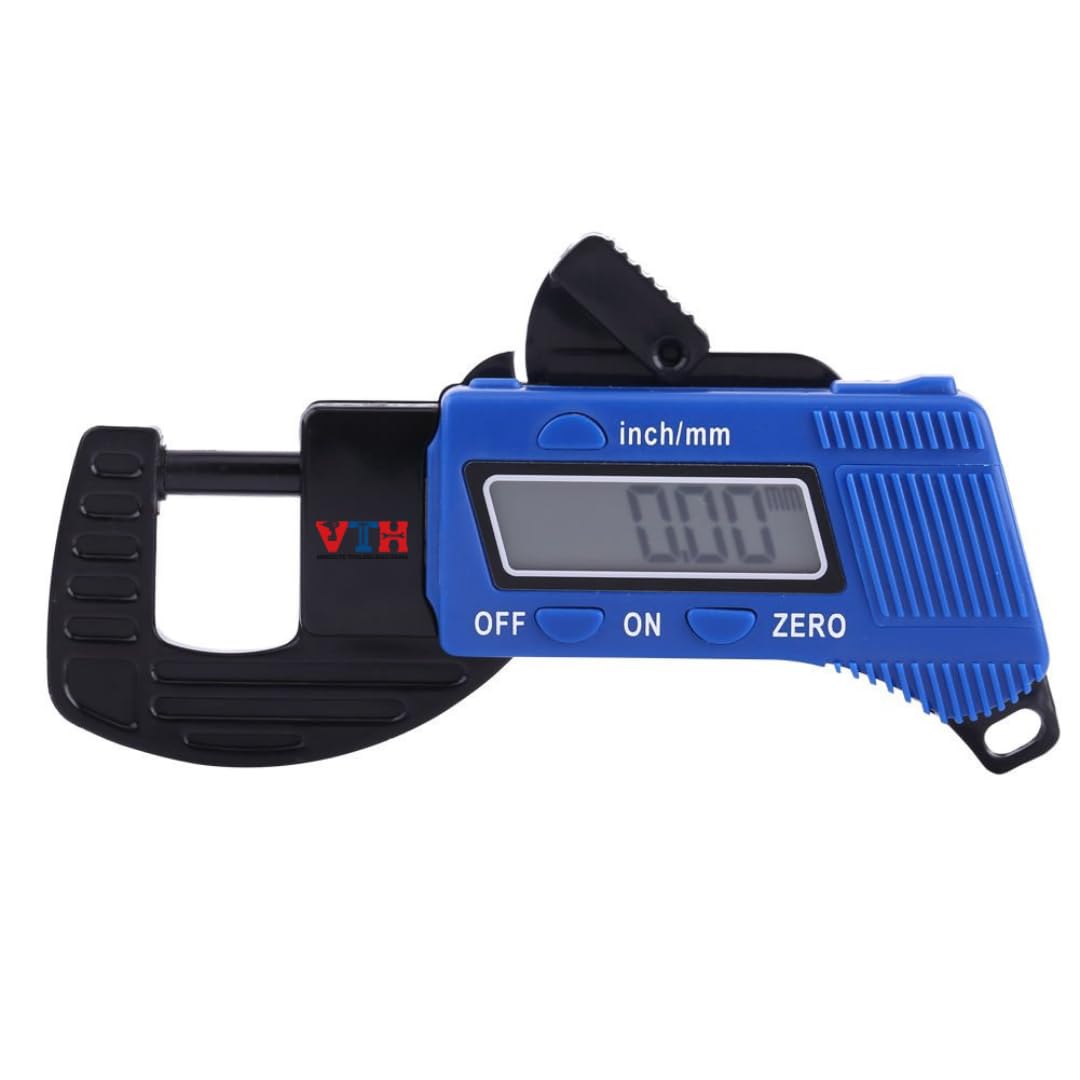 VTH® Thickness Gauge 0-12.7mm Range, Digital Display Measuring Tool Inch/Millimeter Conversion Portable Quick Mini Calipers Used to Measure Thickness of Paper, PU Leather-image-25