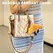 XIXIAOYAN Croissant Plush Keychain - Cute Smiling Face Plushie Charm, Soft Fluffy Stuffed Charm for Purse, Handbag, Backpack & Car Keys - Adorable Bag Charms for Women (Pom Pom Keychain Gift)