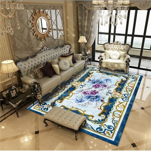 Tapis de chambre ado bleu lavable pour simplifier le ménage - 2
