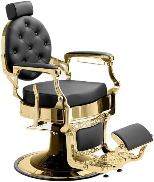LBH Sillón de Barbero Clásico Vintage Mae (Gold)