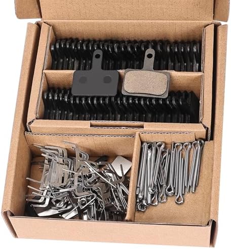 25 Pairs Bike Brake Pads, Compatible with Tektro Brake Pads for Shimano Brake Pads MT200 M355 M446 M447 M315 M365 MT500, MTB Bicycle Disc Ebike Brake Pads for Trp Brake Pads with Installation Tools