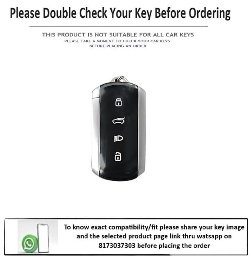 Image of JVCV Soft TPU Transparent Key Cover Compatible with Tata Sierra, Safari Petrol, Harrier Petrol, Curvv & Curvv EV Push Button Start Smart Key | Glossy Anti-Scratch Car Key Shell Protector (2 Pack).