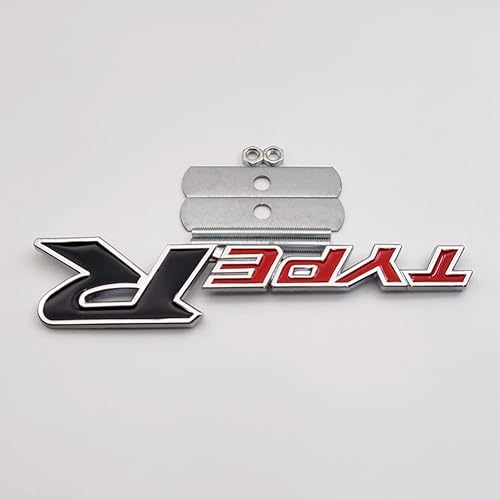 Miniatura 10 de Emblema de rejilla frontal con logotipo de metal cromado, tipo 3D, repuesto de automóvil para vehículo universal (negro)