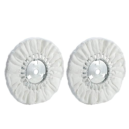 Miniatura 8 de Kit de 4 ruedas de pulido para vías respiratorias (1 pieza blanca y 1 naranja y 1 azul y 1 amarilla de 8 pulgadas de diámetro 58 pulgadas en el