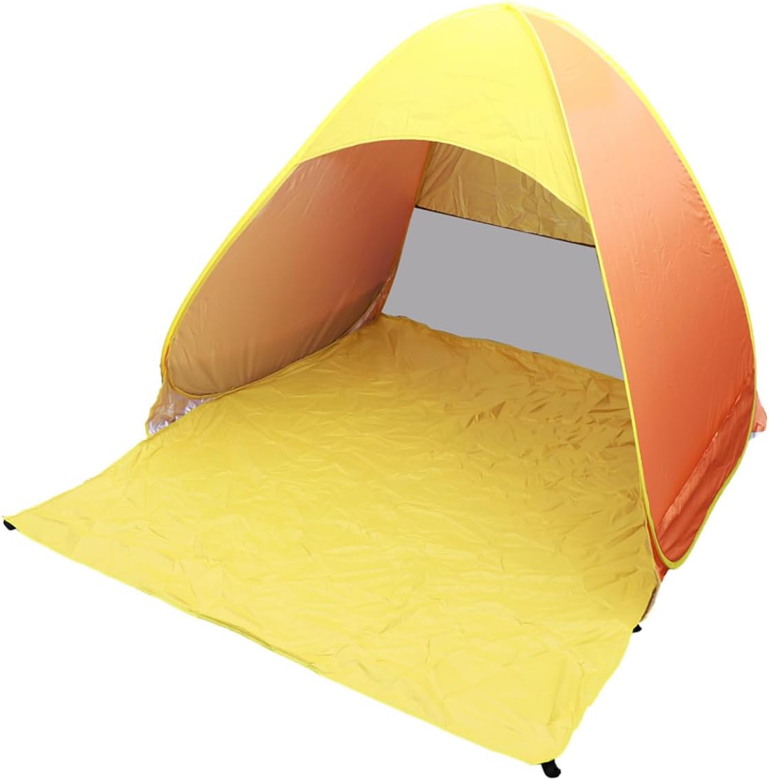 Portable Automatic up Instant Tent Uv Protection Sun Shelter for Outdoor Camping Beach Orange Yellow -up Design with Ground Stakes