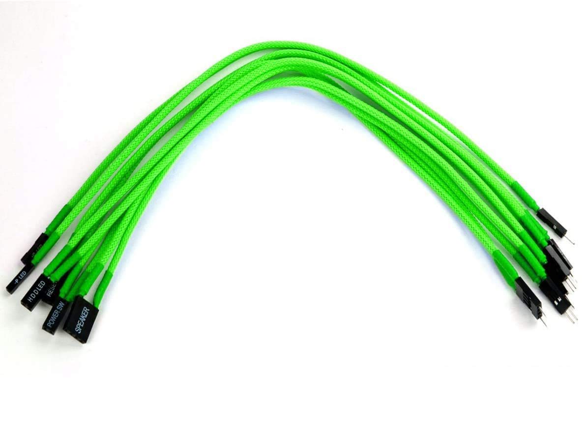 Shakmods - Câble d'extension à gaine verte pour LED