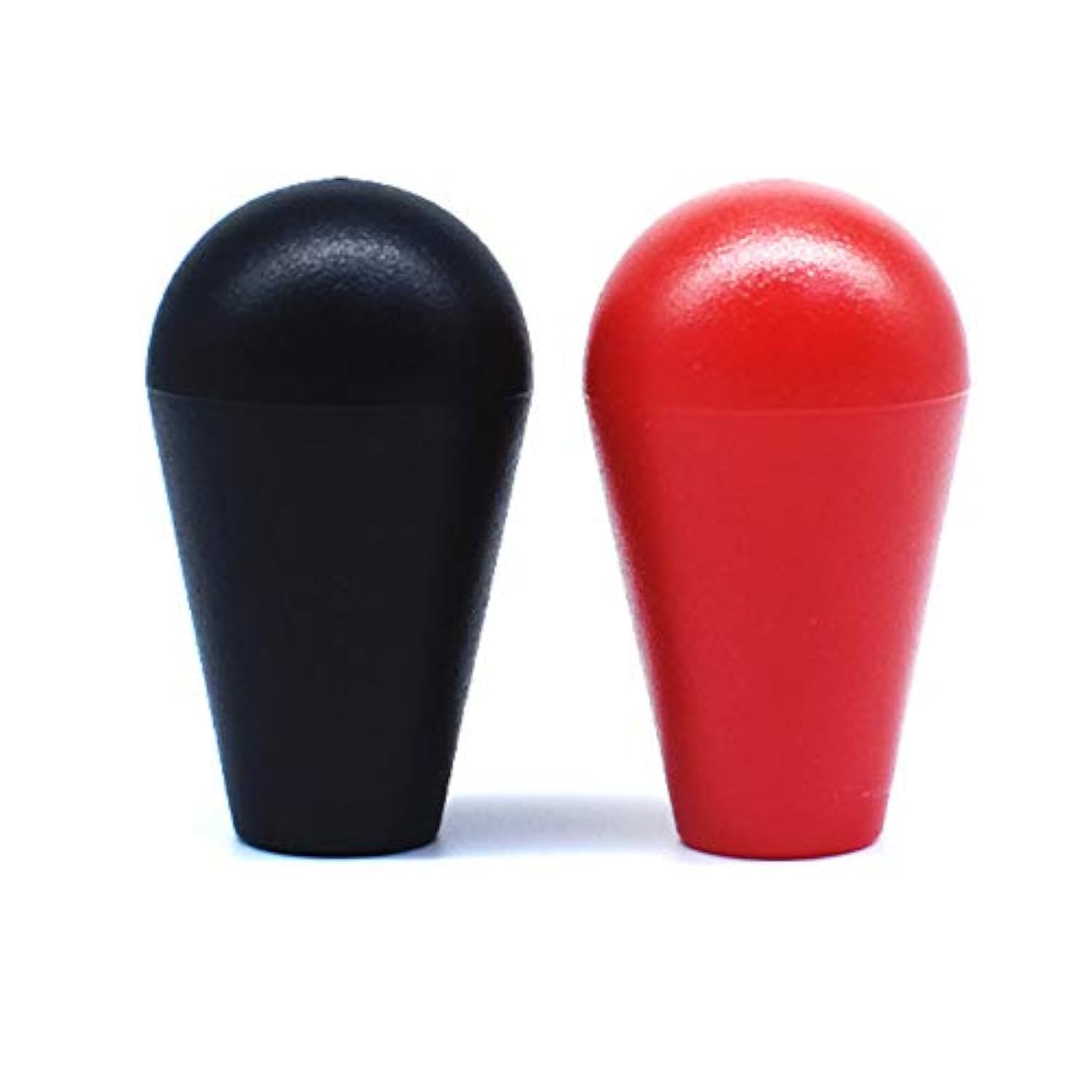 2 Pcs Arcade Joystick Oval Bat Top Topper Knob Ball Top Handle Knob American Type Style Black and Red for Zippy SANWA SEIMITSU Arcade1up Machine Console Cabinet New, HY-PJ092-1