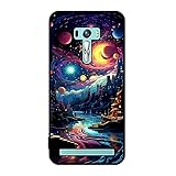 KARTXITAI Hülle Kompatibel mit Asus Zenfone Selfie ZD551KL, Stoßfeste Schutzhülle mit Weiche Silikon Bumper Hülle Handyhülle Anti-Kratzt Leichtes Matt Finish Rückseite - Architektur