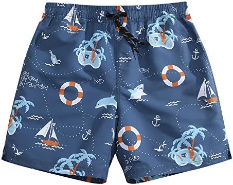 Men's Swim Trunks Quick Dry Board Shorts Bathing Suits Navigation Route Large